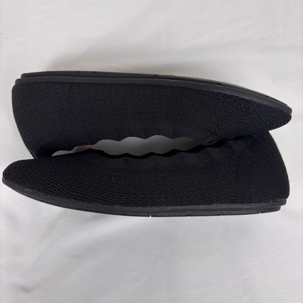 Cleo's by Skechers Flats Wide Fit Air Cooled Memory Foam Shoes Black Size 7 Wide - Picture 9 of 14